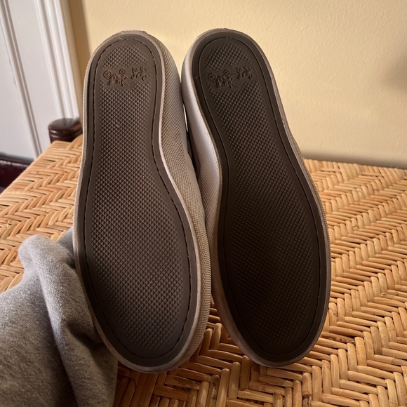 Coach Chrissy Slip On Logo Sneakers Tan & Pink Size 6 - Picture 6 of 11